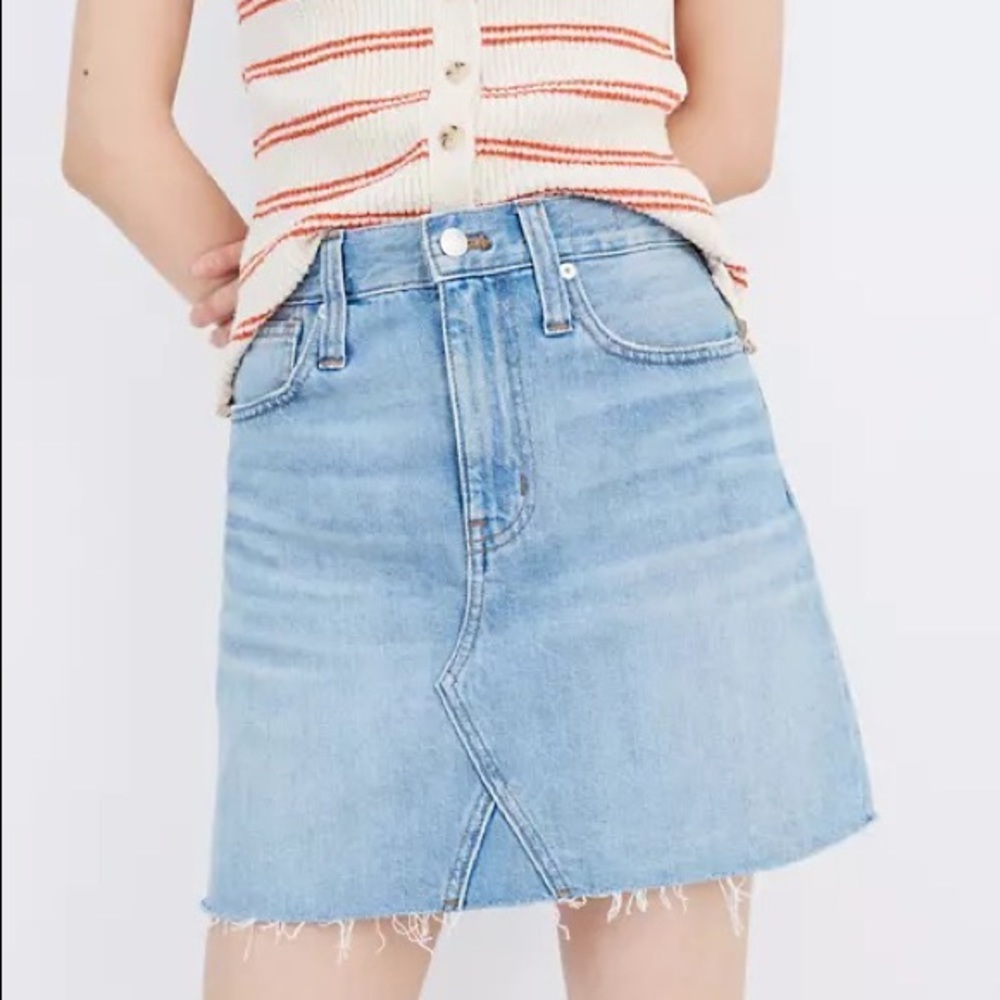 Madewell Rigid Denim A-Line Denim Skirt